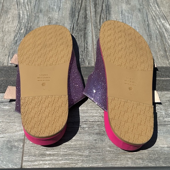 Stuart Weitzman Piper Embellished Glitter Slides - Picture 6 of 8